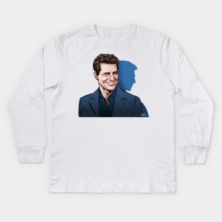 Tom Cruise - An illustration by Paul Cemmick Kids Long Sleeve T-Shirt